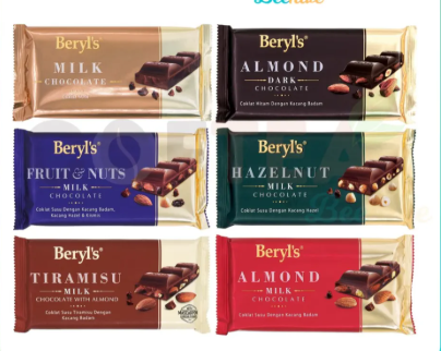 BERYL'S CHOCOLATE BAR 160G