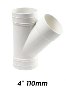 ATKC UPVC Fittings 135Â° Y-Branch (Y-Tee) 4" (110MM)