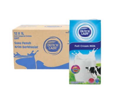 DUTCH LADY UHT FULL CREAM MILK 12 X 1L