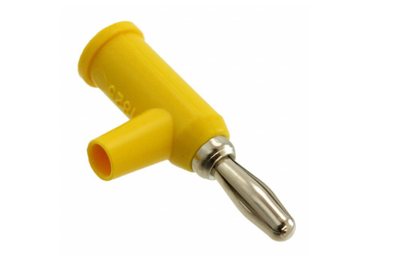 Fluke PJKPL 1825-4 Banana Plug With Safety Collar, Solderless, 10 Pcs, Yellow