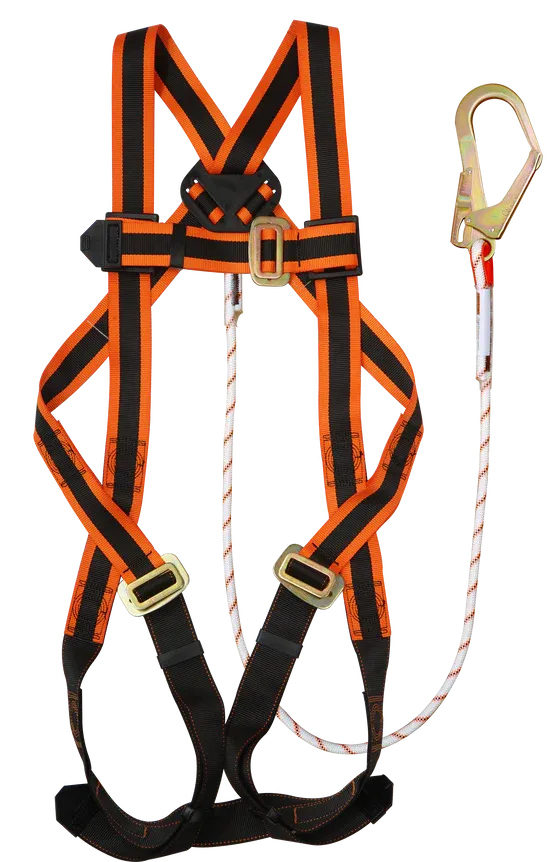 Proguard Full Body Harness Lite 1 D-ring - Single Kernmantle Lanyard Set PFP-FBH-108-LITE-SGLY-SET