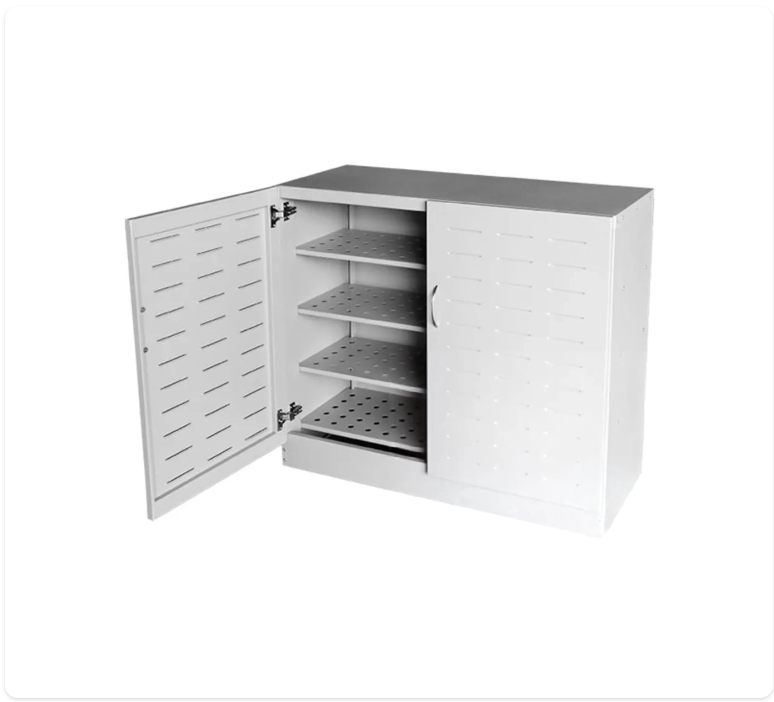 Steel Shoe Rack Comes With 4 Fixed Shelves (with Ventilation Holes) OFS168M