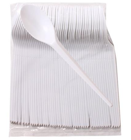6 1/2" PLASTIC SPOON - PW