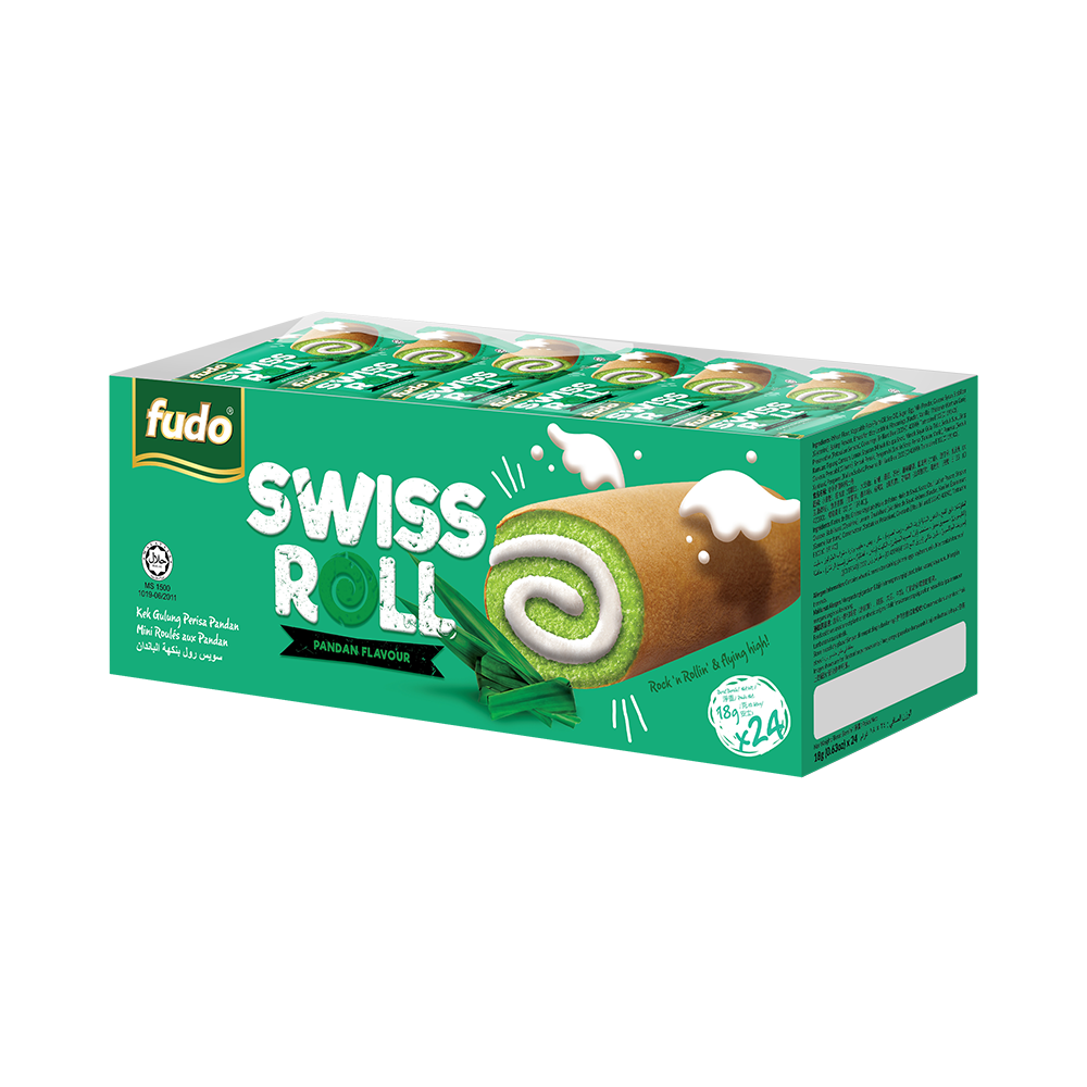 ORIENTAL Fudo Swissroll Pandan (18g x 24)