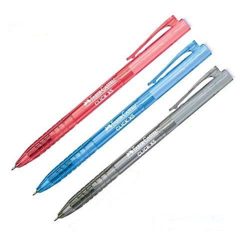 Faber-Castell Ball Pen Click X5/1425 0.5mm - Blue / Black / Red