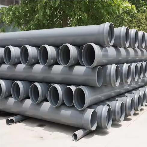 ATKC UPVC Pressure Pipe (Bell-Mouth) 8" (DIA) x 6.0M (L) Class D with Rubber-Ring Joint (Grey)