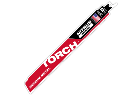 Milwaukee 9" (230mm) 10 TPI TORCH™ w/ Nitrus Carbide SAWZALL™ Blade for Medium Metal (3pcs) 48-00-6352