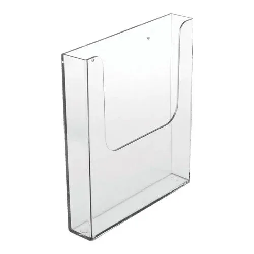 ACRYLIC A4 WALL DISPLAY HOLDER SLOT IN DOCUMENTS PORTRAIT/HORIZONTAL