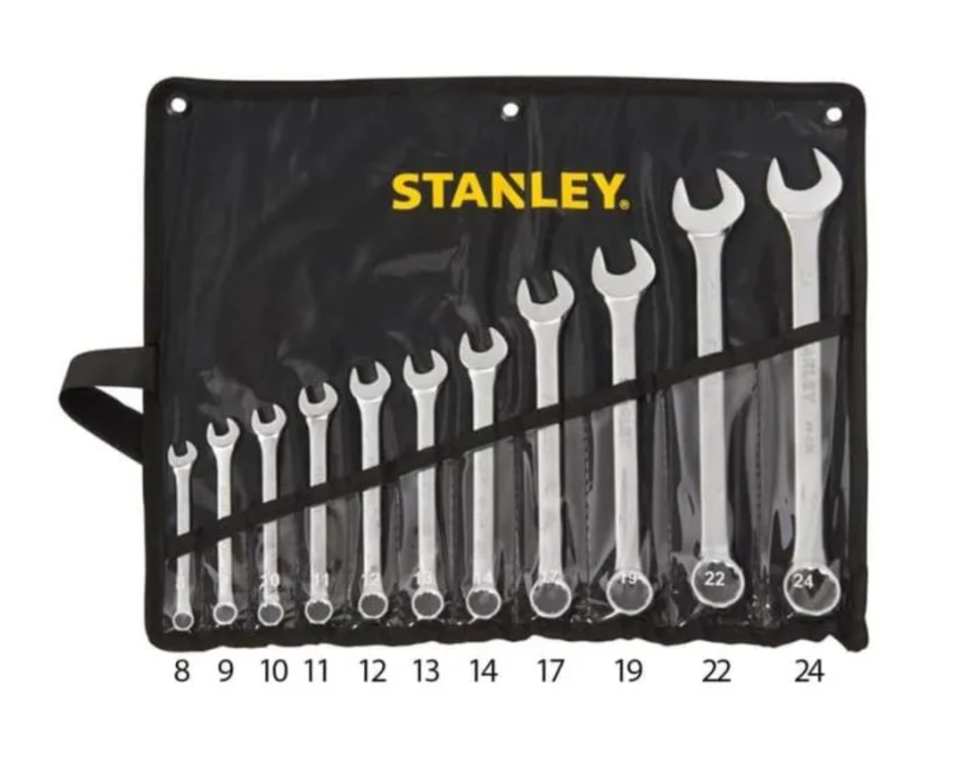 Stanley 11PC CWB Black PouchSet  -metric (8,9,10,11,12,13,14,17,19,22,24)