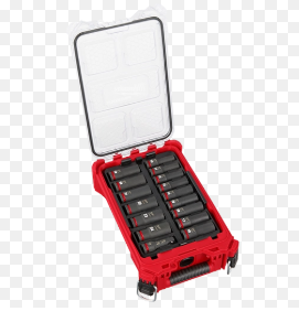 Milwaukee SHOCKWAVE Impact Duty™ Deep Socket Metric 1/2” Drive 16pcs PACKOUT™ Set 49-66-6803