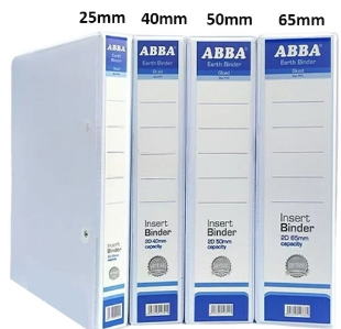 ABBA 2D Ring File A4 (25mm / 40mm / 50mm / 65mm) (5 pcs)