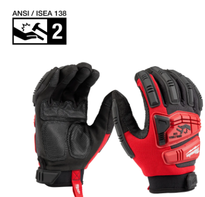 Milwaukee Impact Wrecking Work Gloves (Size: L) 48-73-8552