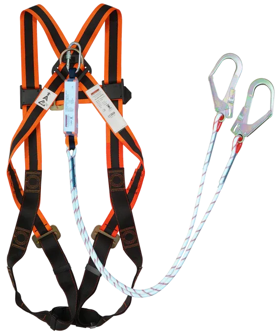 Proguard Full Body Harness Lite 1 D-ring – Double Kernmantle Lanyard Set PFP-FBH-108-LITE-SET-LYKM