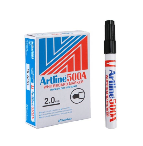 ARTLINE WHITEBOARD MARKER 500A BLACK (12PCS/BOX)