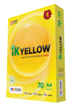 IK YELLOW A4 PAPER 70GSM 450'S
