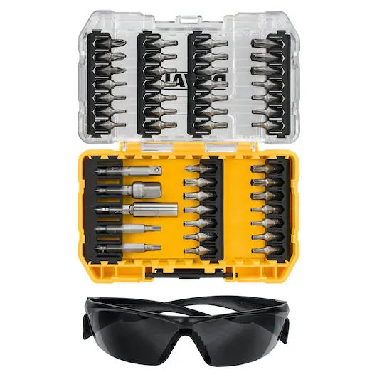 Dewalt 47pc Screw Driving Set+Safety Glasses Tx