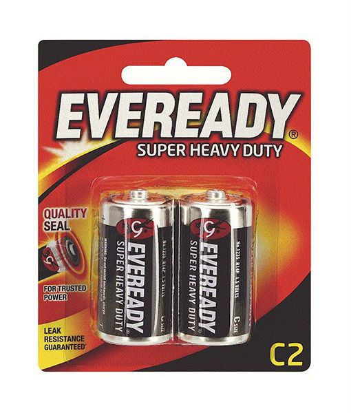 Eveready Super Heavy Duty Battery C Pack of 2