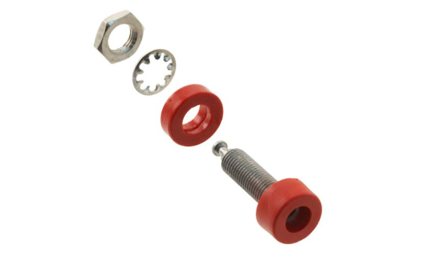 Fluke PJKPL 1581-2 B-jack, Tin Pl 10/pkg (red)