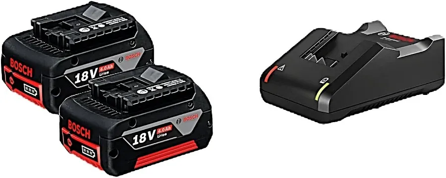 BOSCH GBA 18V 4.0AH BATTERY WITH 2 BATTERY + 1 CHARGER