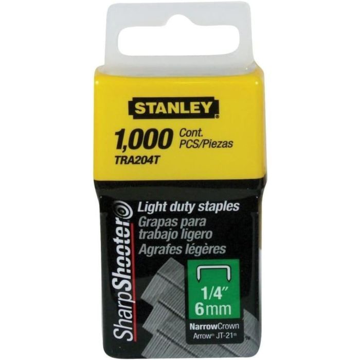 Stanley STAPLES 1/4" (6MM) LIGHT DUTY-