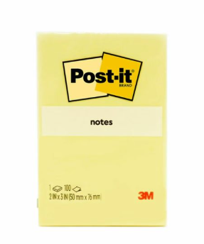 3M POST IT NOTE 656 2 X 3 INCH YELLOW  3M656YE