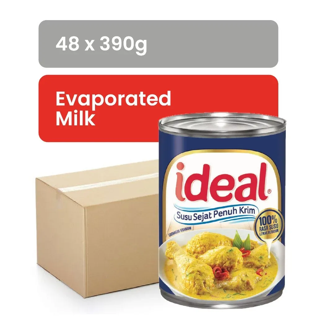 IDEAL EVAPORATED FULL CREAM MILK 390G