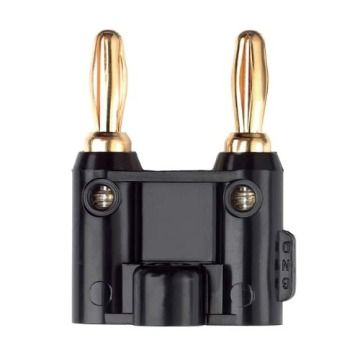 Fluke PJKPL 4892-0 Dbl Banana Plug, Gold Pl (black)