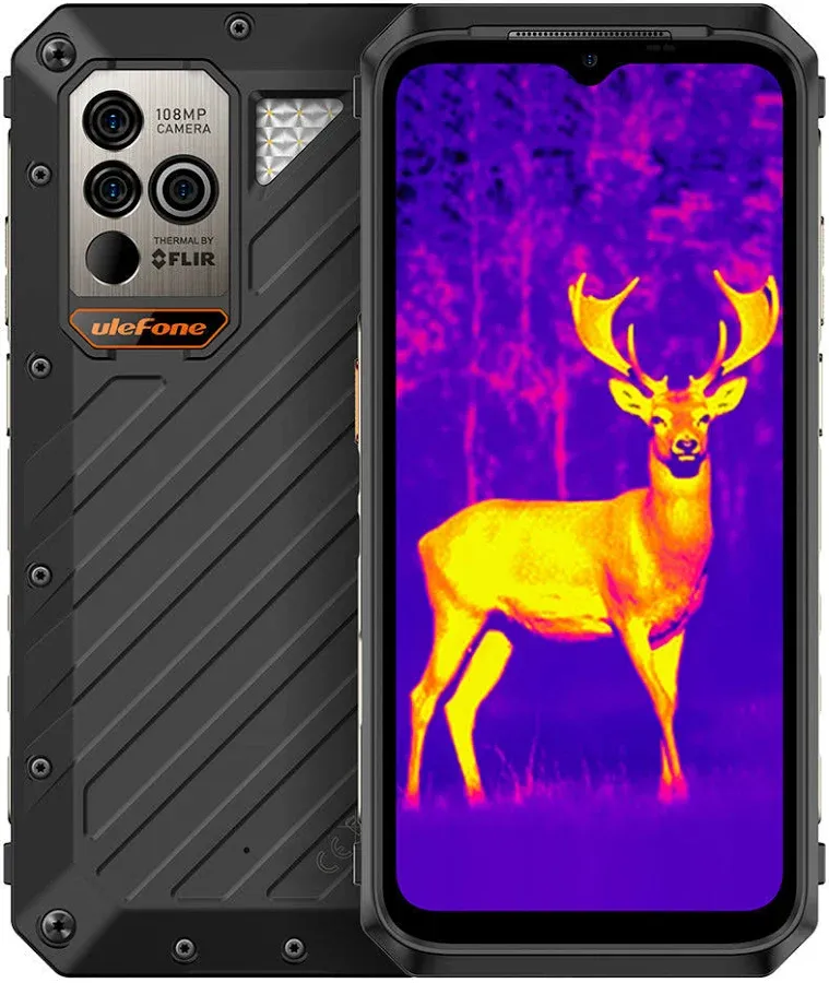 Ulefone Power Armor 18T Ultra 5G Rugged Phone Thermal Imaging Camera FLIR® Dimensity 900 24GB+516GB 9600mAh + Tempered Film + Case