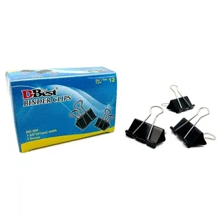 BINDER CLIP -ALL - (12'S / BOX )/BINDER CLIP/ DOUBLE CLIP/ # (15mm) #(19mm)#(25mm)#(32mm)#(41mm)#(51mm)