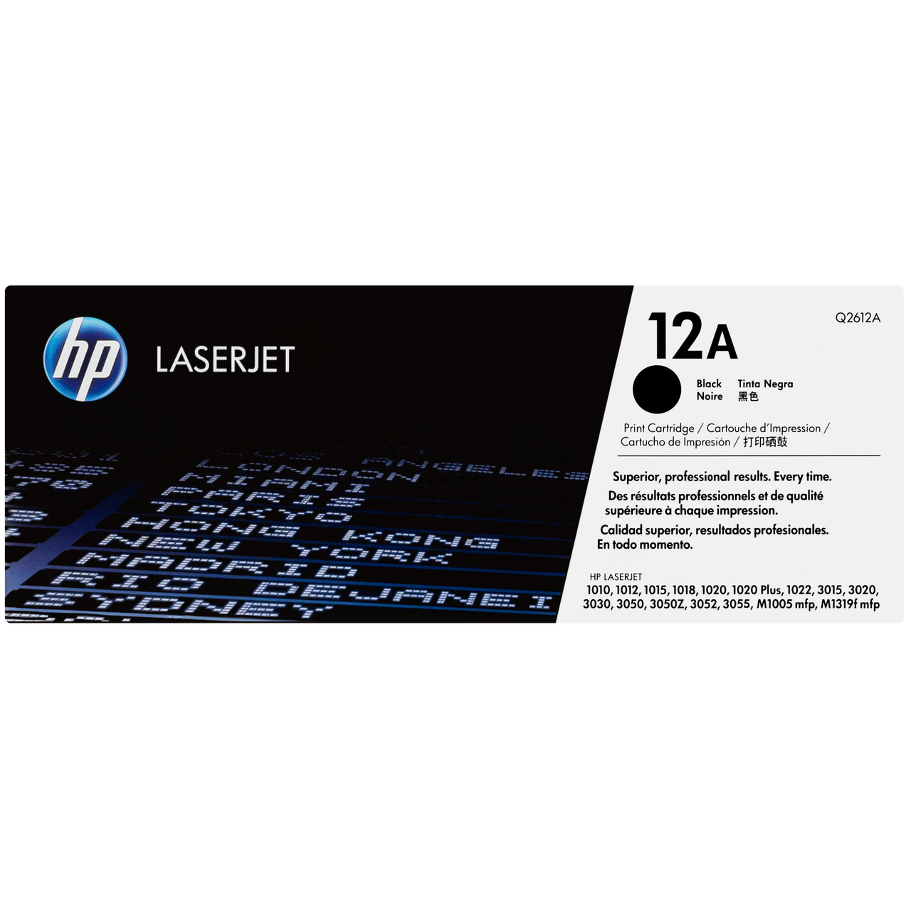 HP 12A Black Original LaserJet Toner Cartridge Q2612A