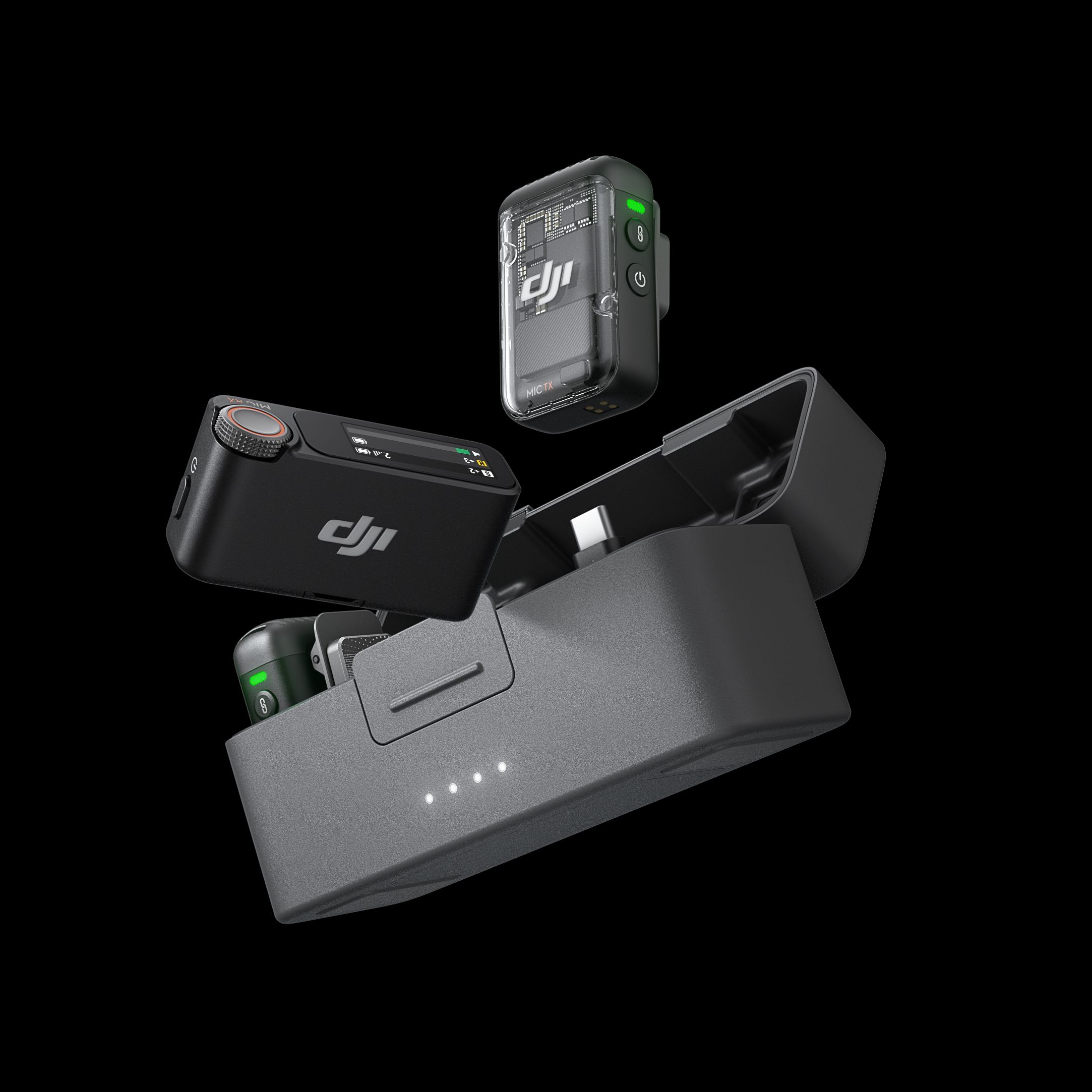 DJI Mic 2 (2 Mic + 1 Receiver) 2-Person Compact Digital Wireless Microphone System/Recorder for Camera & Smartphone (2.4 GHz)