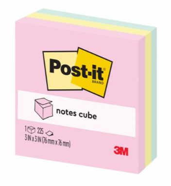 COLOR POST IT NOTE 3' X 3' (LIGHT COLOR)