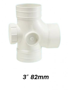 ATKC UPVC Fittings Equal Single Branch 3" (82MM)