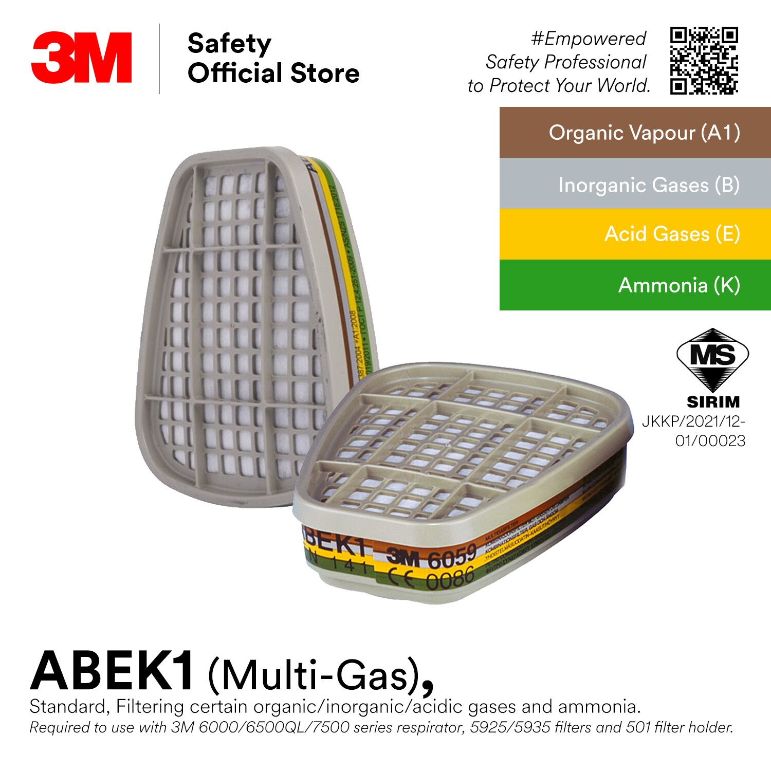 Cartridge Full Mask 3M 6059