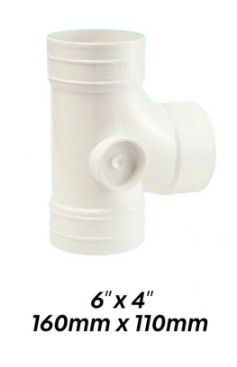 ATKC UPVC Fittings Equal Single Branch 6"x4" (160MMx110MM)