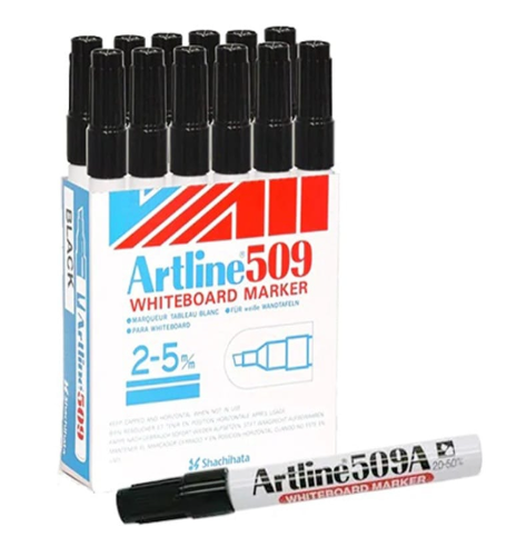 ARTLINE WHITEBOARD MARKER 509A BLACK (12PCS/BOX)
