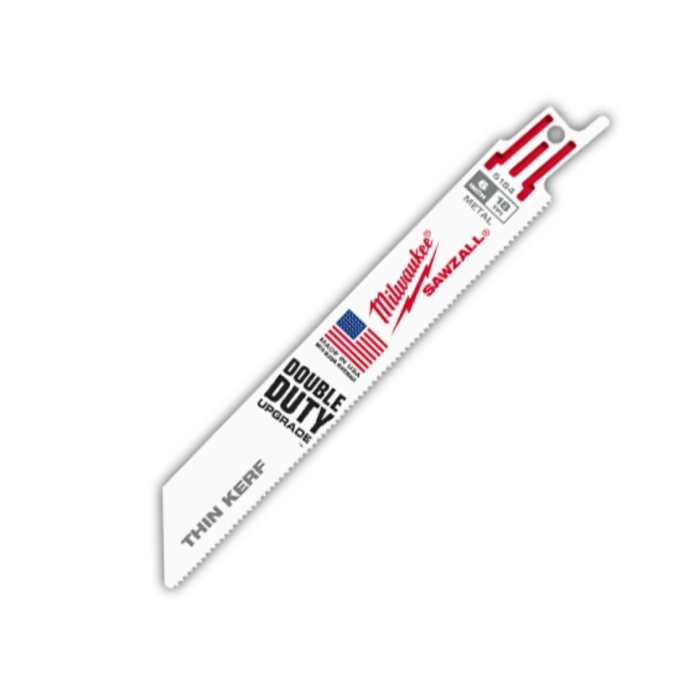 Milwaukee 6" (150mm) 18 TPI Thin Kerf SAWZALL™ Blade (5pcs) 48-47-5184
