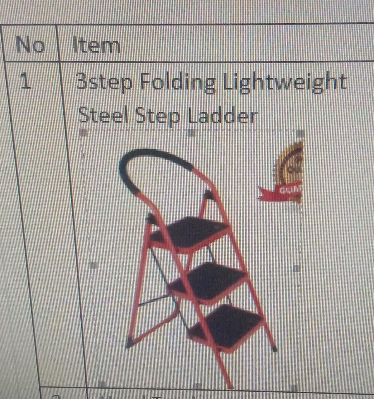 3 Step Folding Lightweight Steel Step Ladder