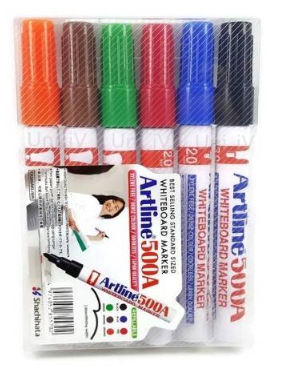 ARTLINE WHITEBOARD MARKER 500A MIX COLOR (6PCS/PACK)