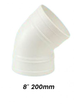 ATKC UPVC Fittings 135Â° Plain Bend 8" (200MM)