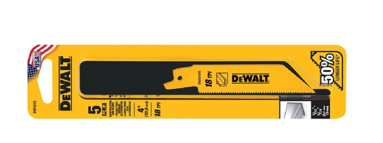 Dewalt 4IN 18TPI STGT BK BLD-5PK