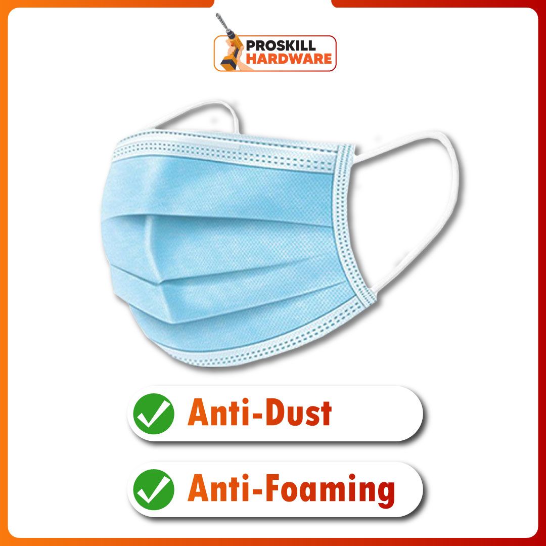 PROSKILL HARDWARE ] Face Mask 3 Ply Disposable Ear Loop 5pcs/ Pack / Pelitup Muka 3 Lapis 5pcs / Pack