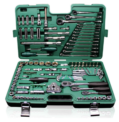 SATA 09014A 128PC 1/4"+3/8"+1/2" DR. AUTO TOOL SET BOX SOCKET SET QUALITY