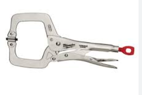 Milwaukee 11" (280mm) TORQUE LOCK™ Locking C-Clamp Swivel Jaws 48-22-3521