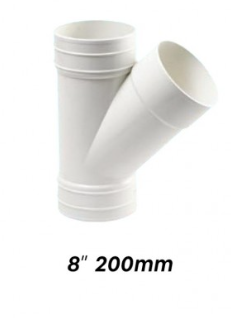 ATKC UPVC Fittings 135Â° Y-Branch (Y-Tee) 8" (200MM)