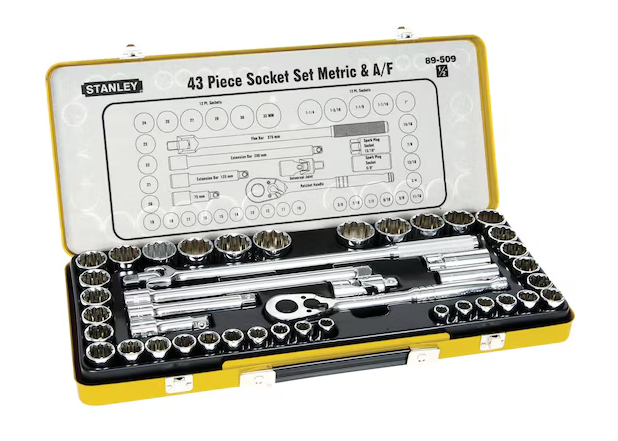 Stanley SKT SET 1/2"DR 43PC 12PT M&I