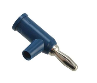 Fluke PJKPL 1825-6 Banana Plug With Safety Collar, Solderless, 10 Pcs, Blue