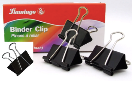 BINDER CLIPS, SIZE: 25 MM, FLAMINGO