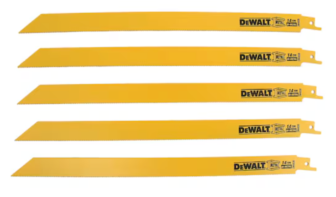Dewalt 12IN 14TPI STGT BK BL-5PK