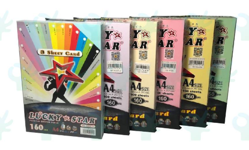LUCKY STAR 3 SHEET CARD A4 160G
